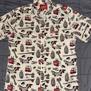 Leinenkugel’s LEINIES OUTDOOR BUTTON UP Large Men’s Camping Shirt